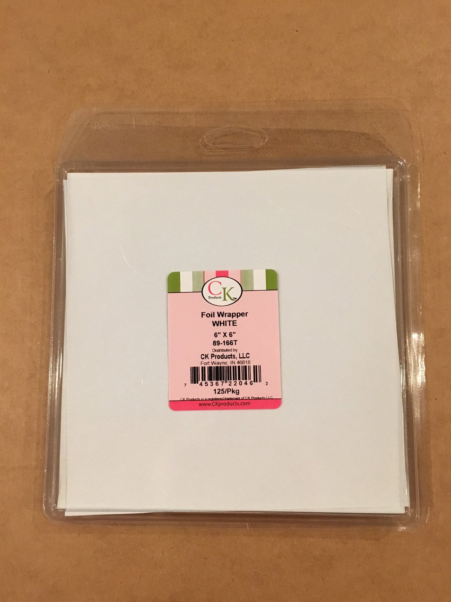 CK White foil wrapper
