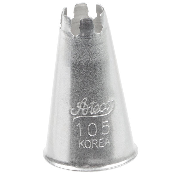 Tips 100-109 Ruffle Piping Tip, Rose Piping Tip, Drop Flower Piping Tip and Drop Flower Piping Tip with Bar