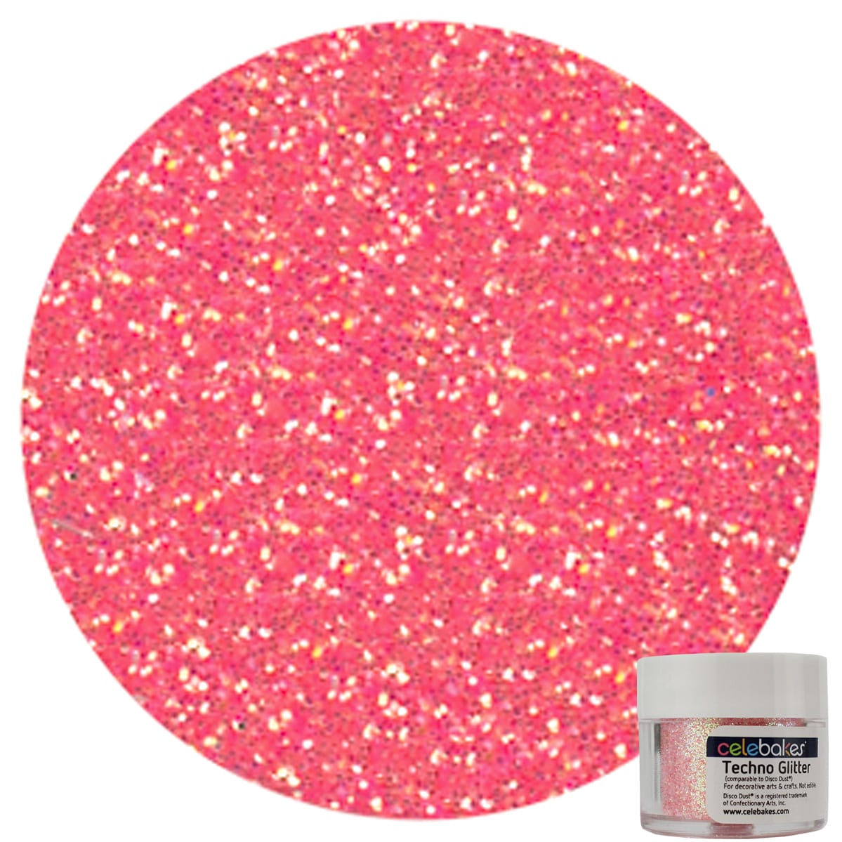 Peach Techno Glitter
