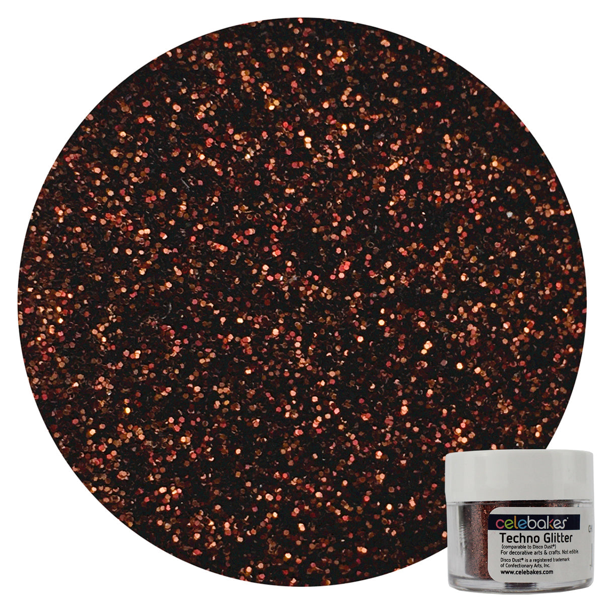 Celebakes Chocolate Brown Techno Glitter, 5g