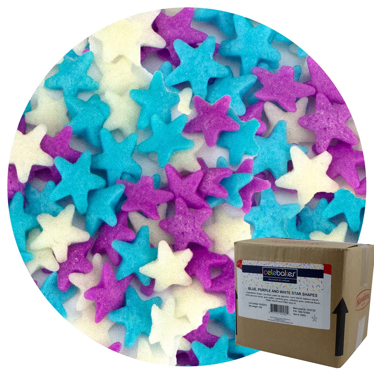 Blue, Purple, & White Stars