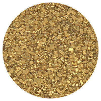 Pearlized Gold Crystal Sugar