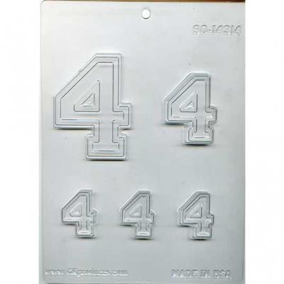 Copy of Collegiate Number "4" Chocolate Mold