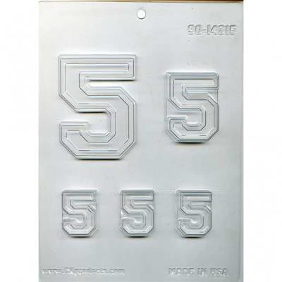 Collegiate Number "5" Chocolate Mold