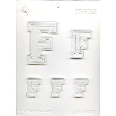 Collegiate Letter "F" Chocolate Mold