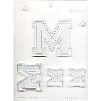 Collegiate Letter "M" Chocolate Mold