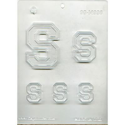 Collegiate Letter "S" Chocolate Mold