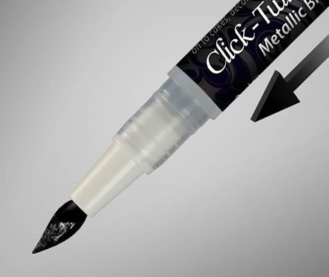 Black Paint-It 2ml Edible Click Twist Brush