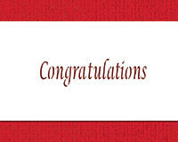 Congratulations Business Card Stencil