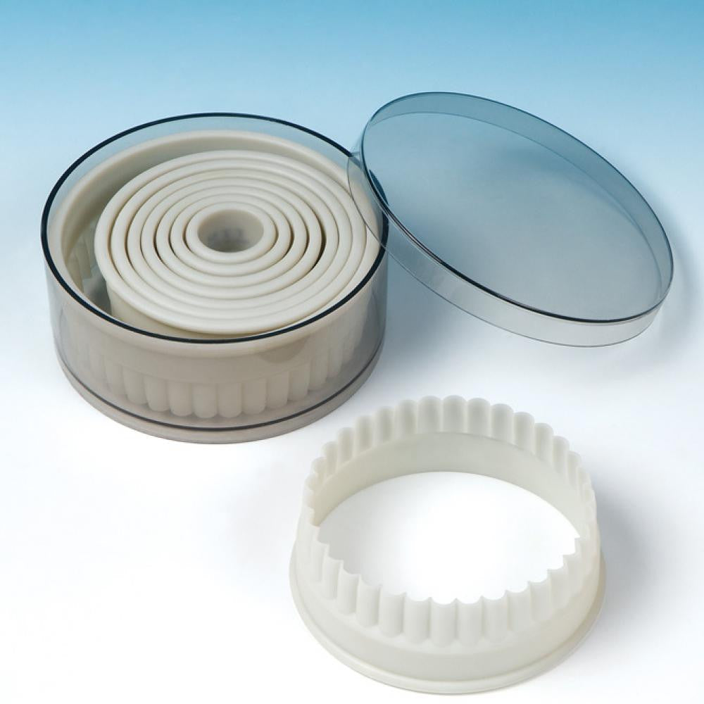 Nylon Cutter Set Fluted Round 9 pc st