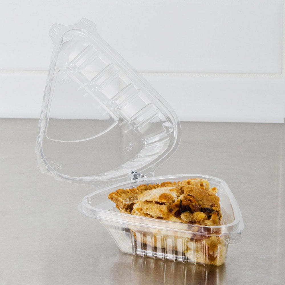 Dart Clearseal Clear Hinged Lid Pie Wedge Container