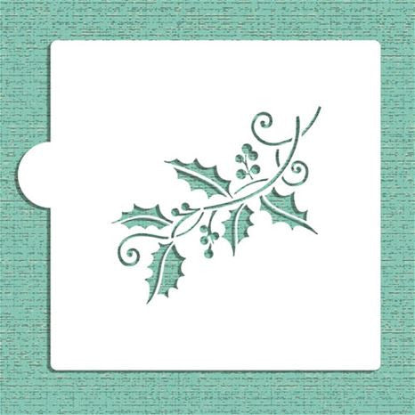 Holly Spray Cookie Stencil