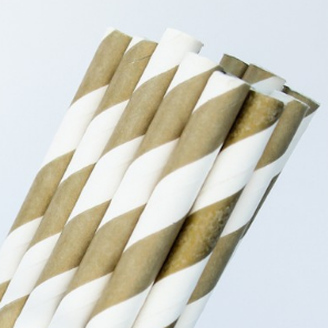 Gold Swirl Straws