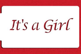 It's a Girl Cake Stencil