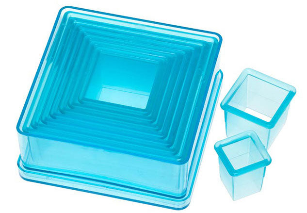 9 Piece Plain Square Cutter Set