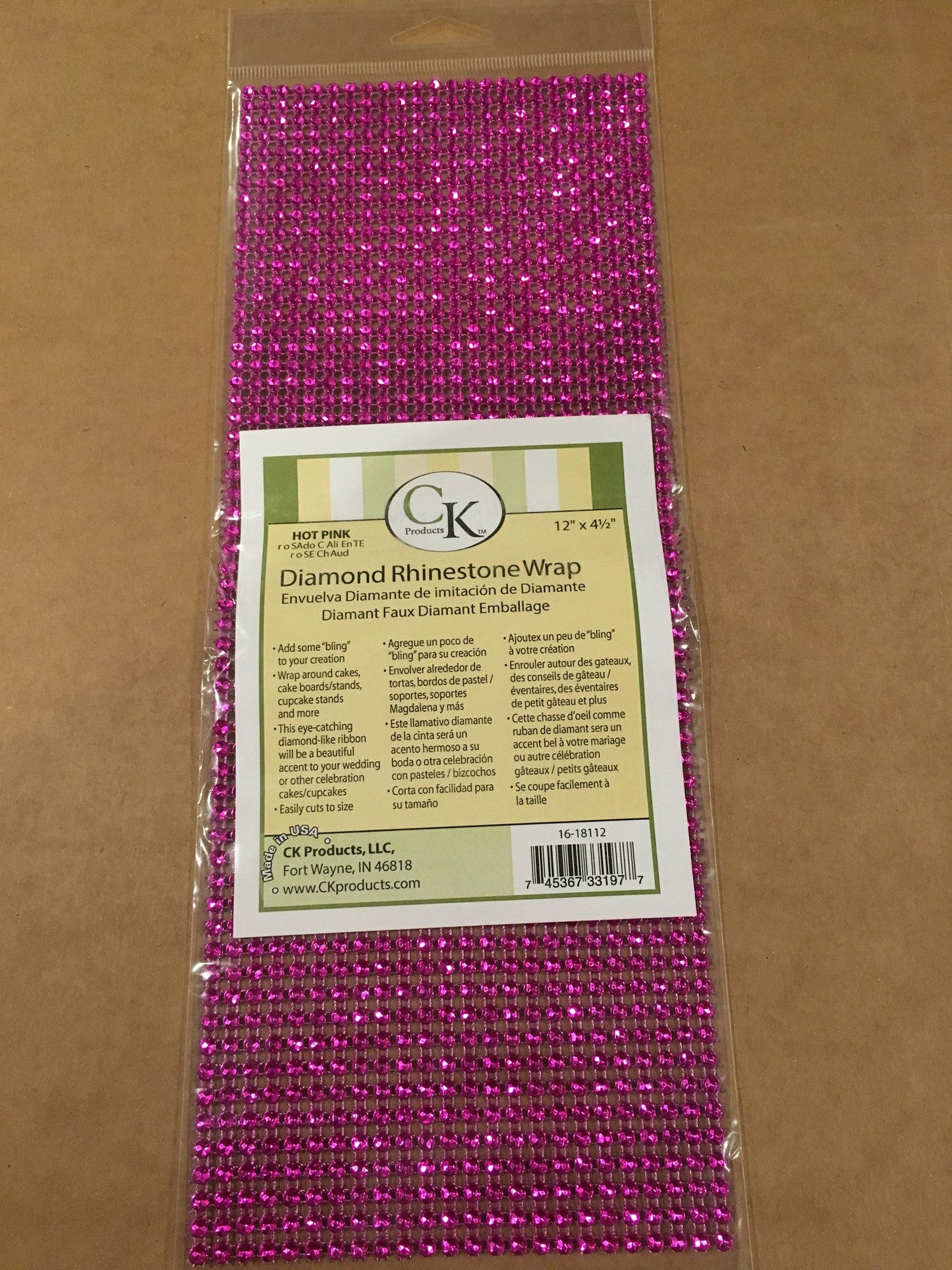 CK Diamond rhinestone wrap hot pink