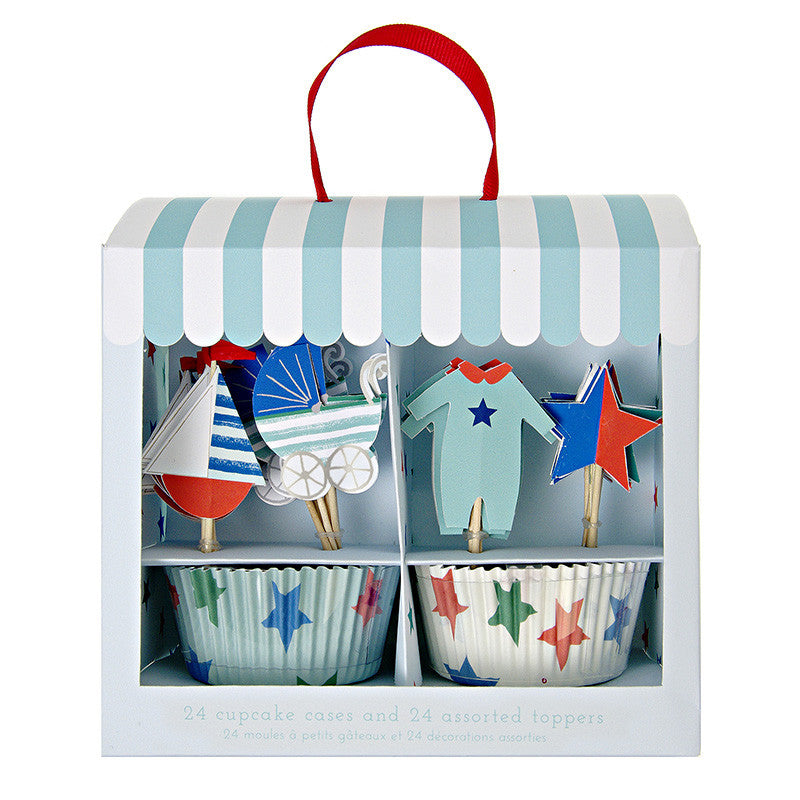 Meri Meri Petite Bebe - Baby Blue Shop Cupcake Kit