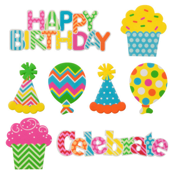 Bright Celebration Sayings Gum Paste