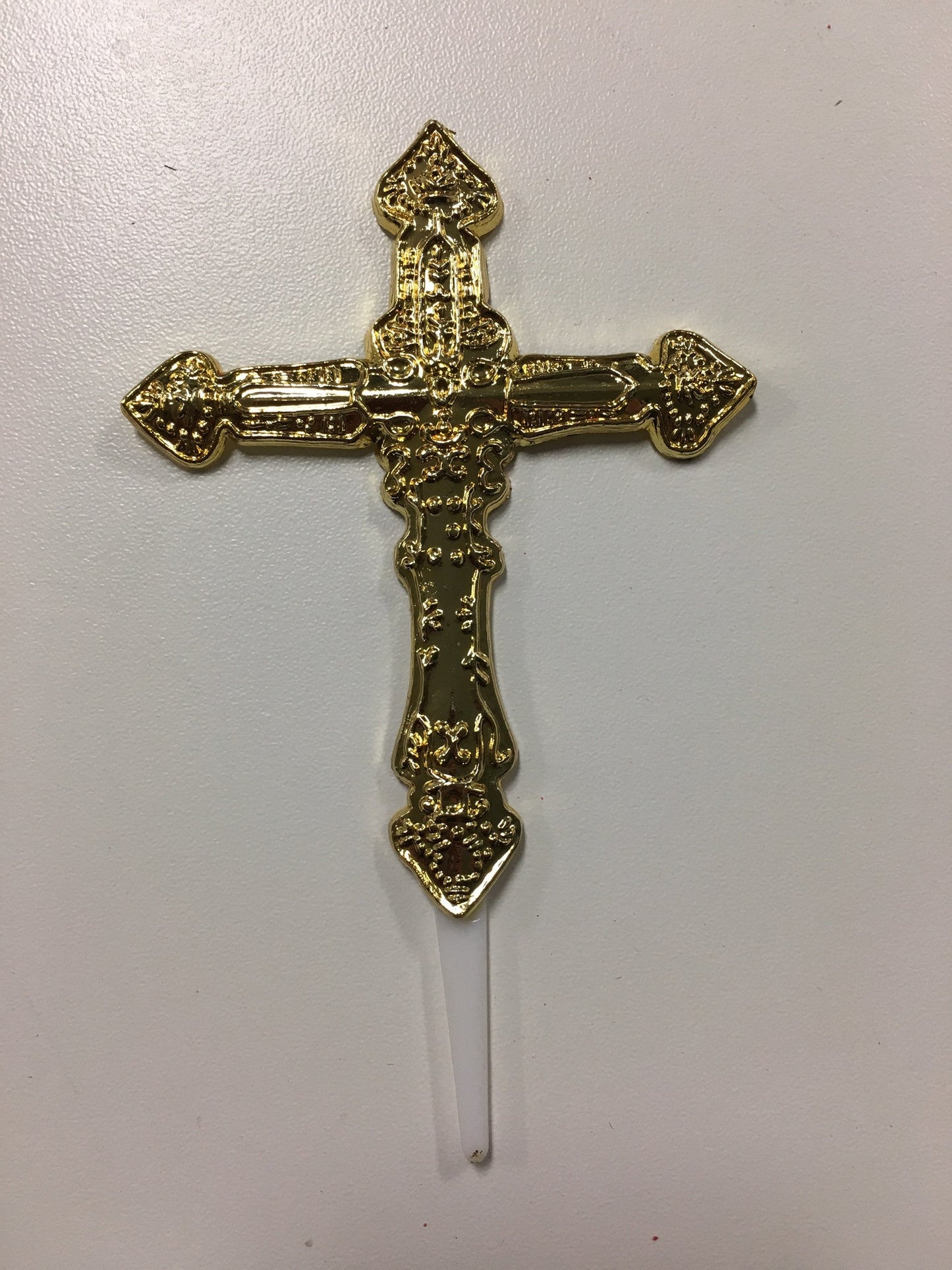 Gold Cross Cupcake Pick