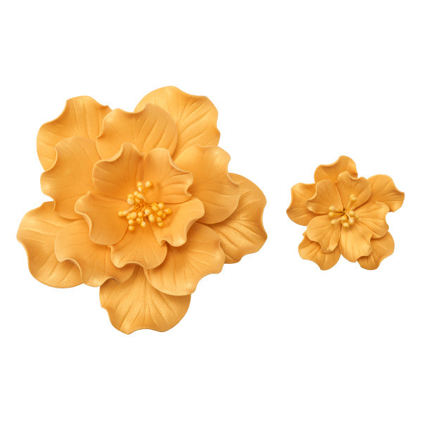 Gold Ruffle Gum Paste Flowers