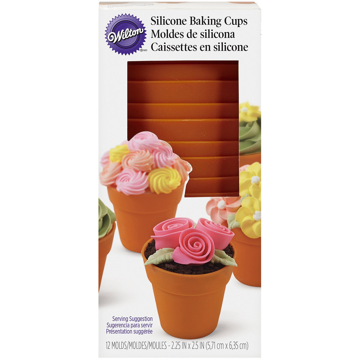 cupcake plant pot Wilton Flower Pot Silicone Baking Cups – Pastry Flower