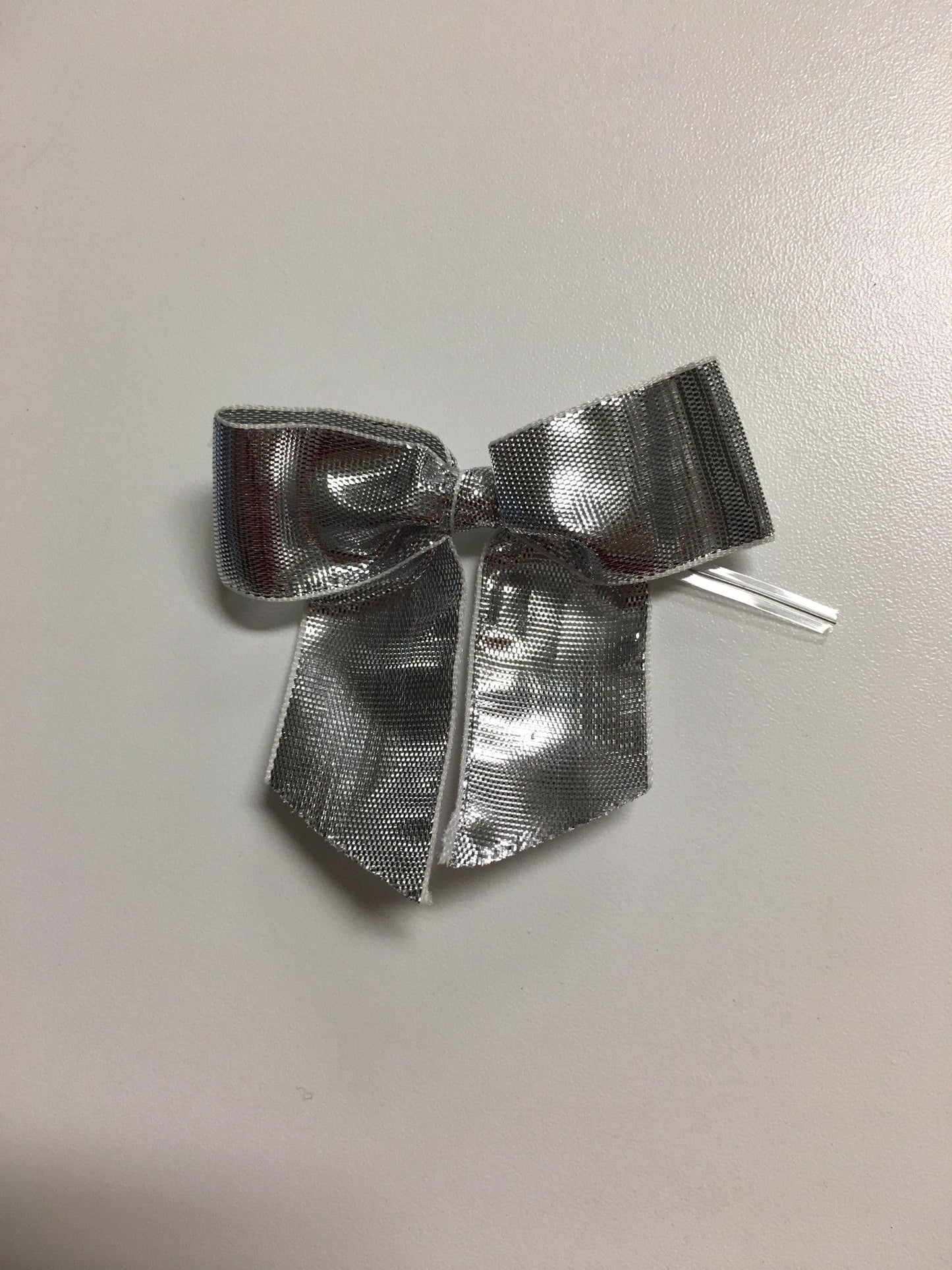 Silver Twist Tie Bows