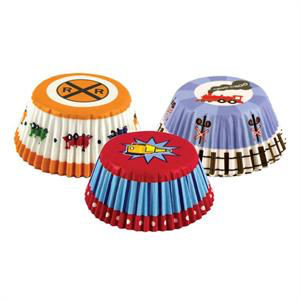 Trains Baking Cups