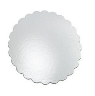 Scalloped Edge Cake Circles - White