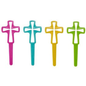 Bright Cross Cupcake Picks