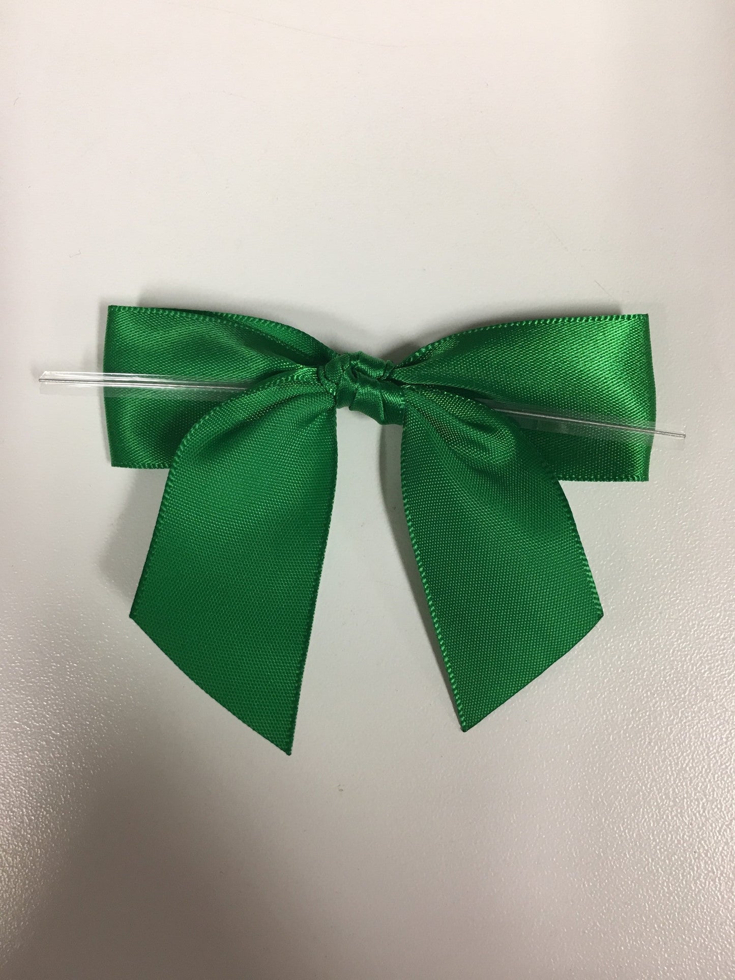 Emerald Green Satin Twist Tie Bows