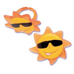 Sun Face Cupcake Rings