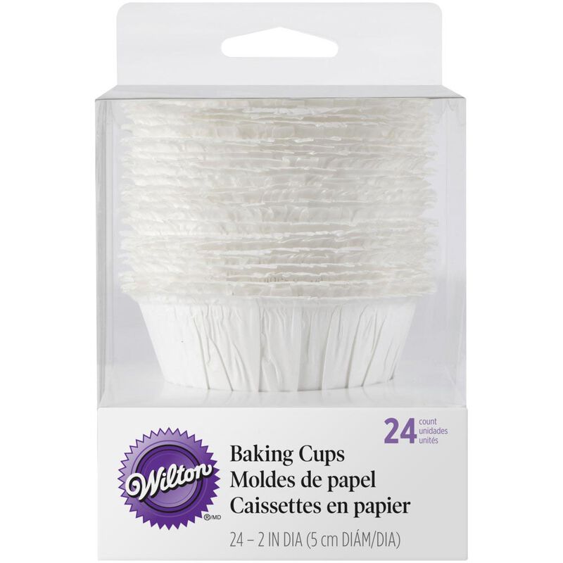 White Ruffled Cupcake Liners