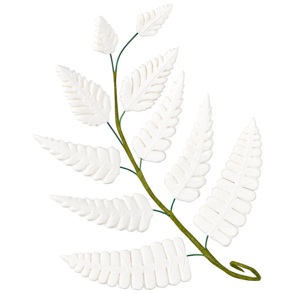 White Fern Sprig Gum Paste Flowers