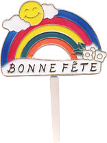 Bonne Fete Rainbow Topper