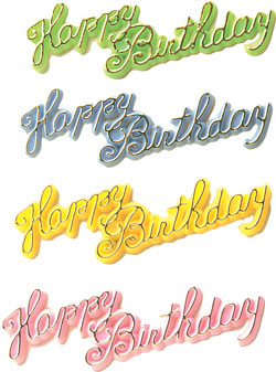 Happy Birthday Scripts - Assortment