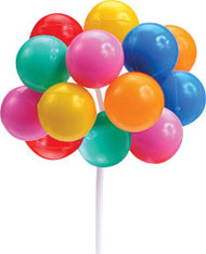 Primary Color Balloon Cluster