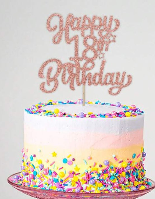 Happy 18th Birthday Cake Topper