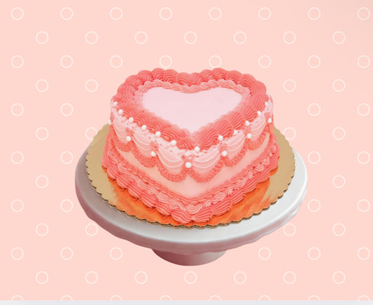 Heart Shaped Vintage Cake 2/14 at 10am