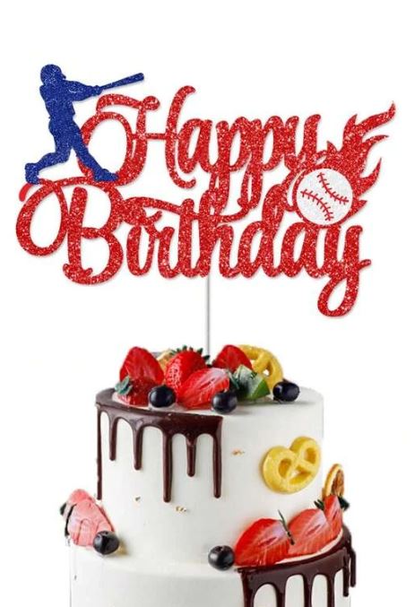 Paper -  Baseball & Letter Cake Topper