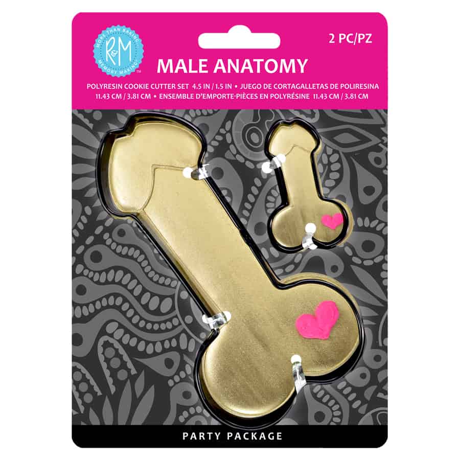 Male Anatomy 2 Pc Cookie Cutter Set