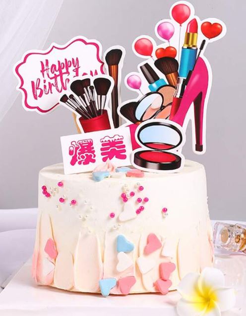 Makeup & High Heel & Cake Shape Card Picks