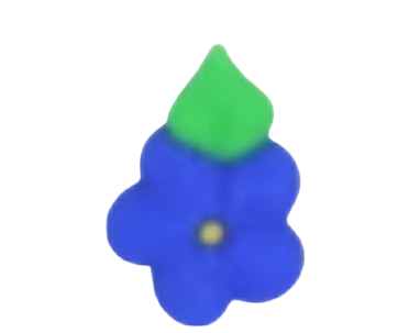 5/8" Royal Icing Drop Flowers - Blue