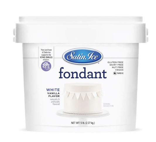 Satin Ice White Vanilla Fondant - 5lb