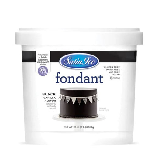 Satin Ice Black Vanilla Fondant - 2lb.