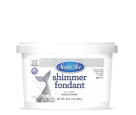 Satin Ice Silver Shimmer Fondant - 1lb.