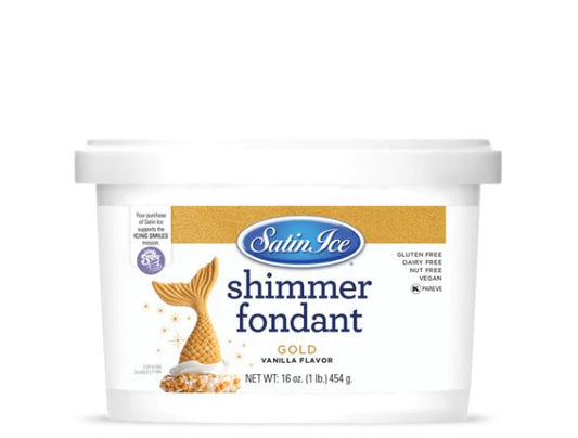 Satin Ice Gold Shimmer Fondant - 1lb