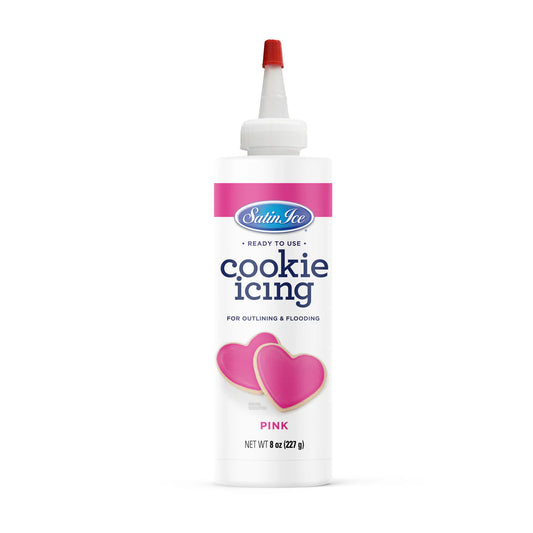 Pink Cookie Icing, 8 oz Bottle