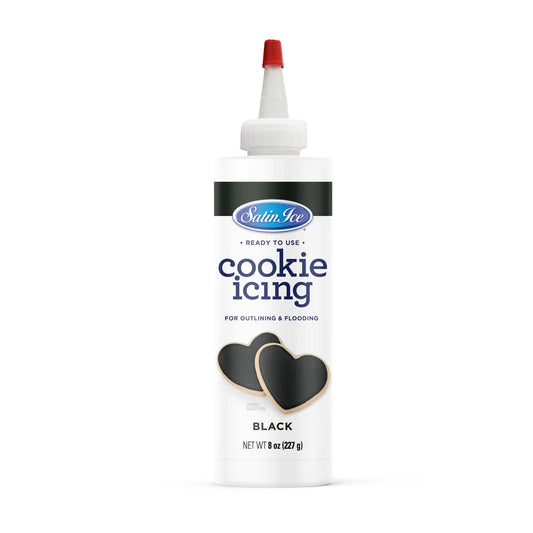 Black Cookie Icing, 8 oz Bottle
