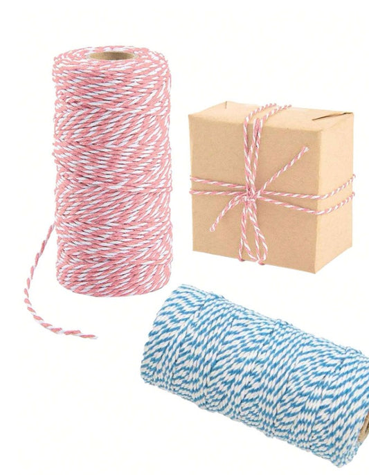 Roll Pink And White Baker Twine
