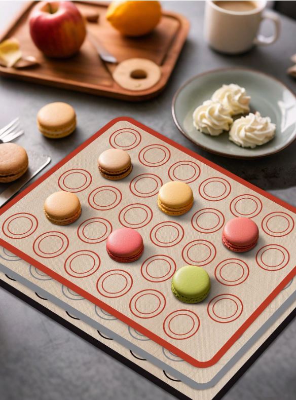 30 Circles Macaron Silicone Baking Mat - 4 Pieces - Gray